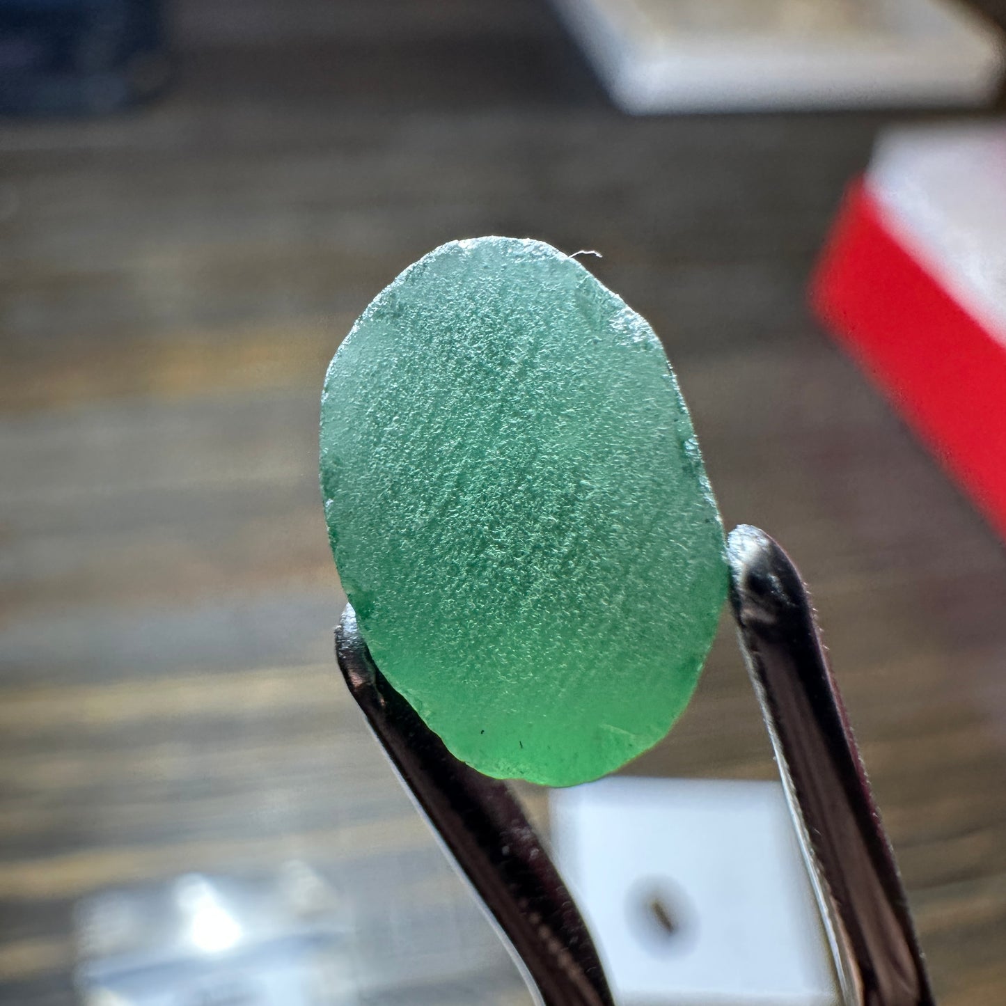 4.75ct GREEN APATITE Preformed Facet Rough