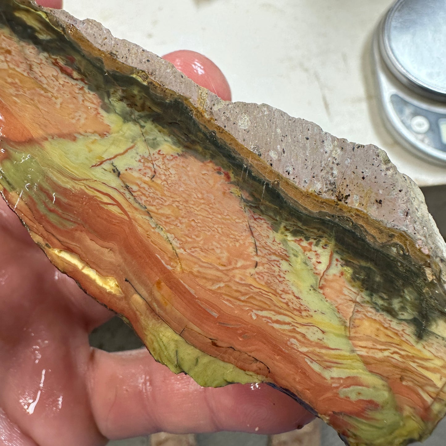 MORRISONITE JASPER Faced Rough - 0.86 Pounds