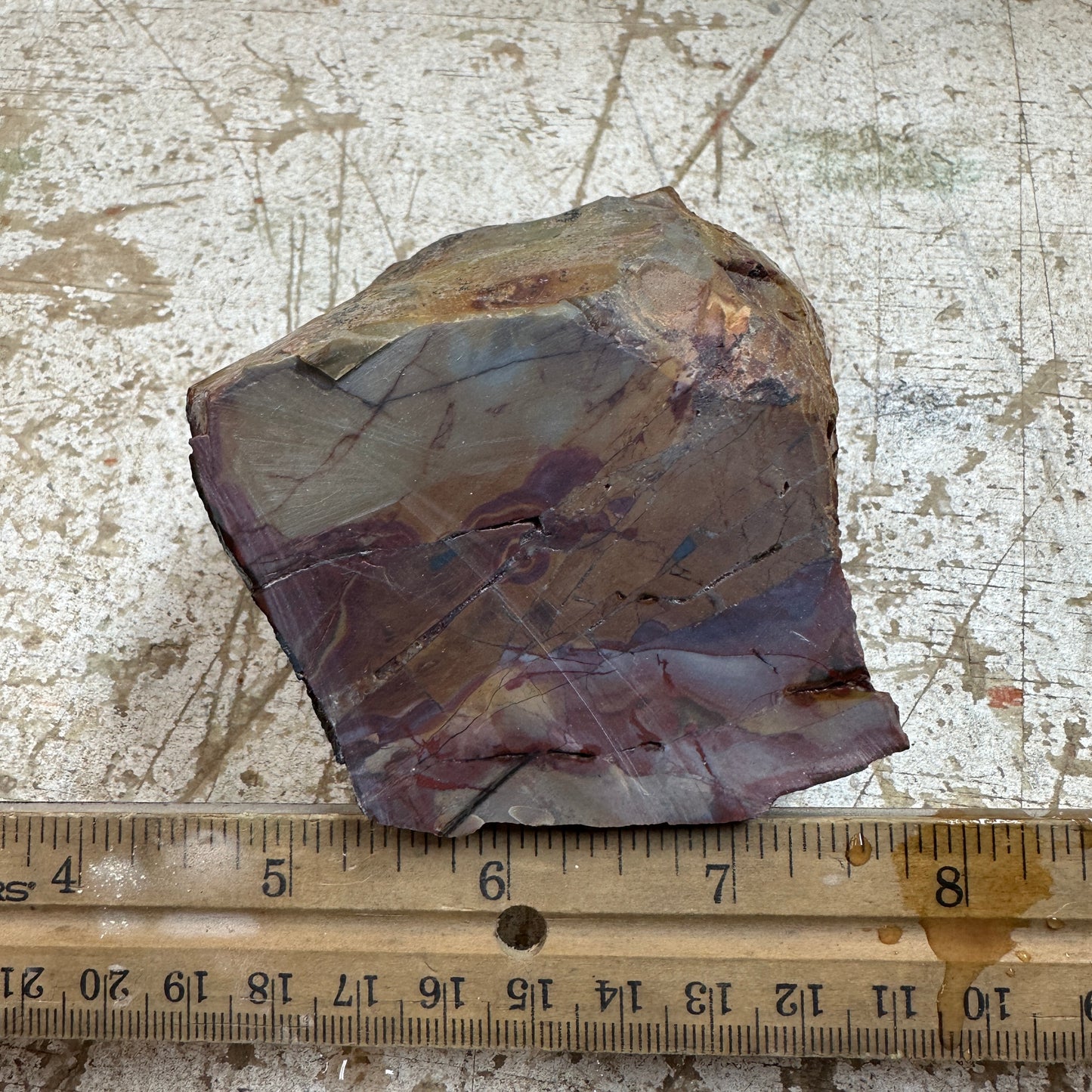 MESCALERO JASPER Faced Rough - 1.58 Pounds