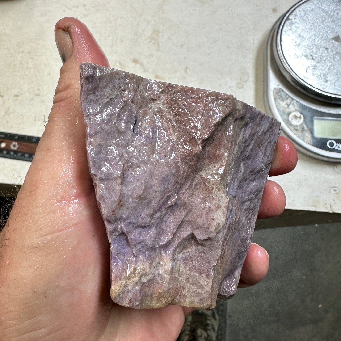 TURKISH PURPLE JADEITE Faced Rough - 1.52 Pounds