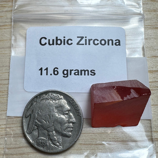 11.6 gram CUBIC ZIRCON Facet Rough