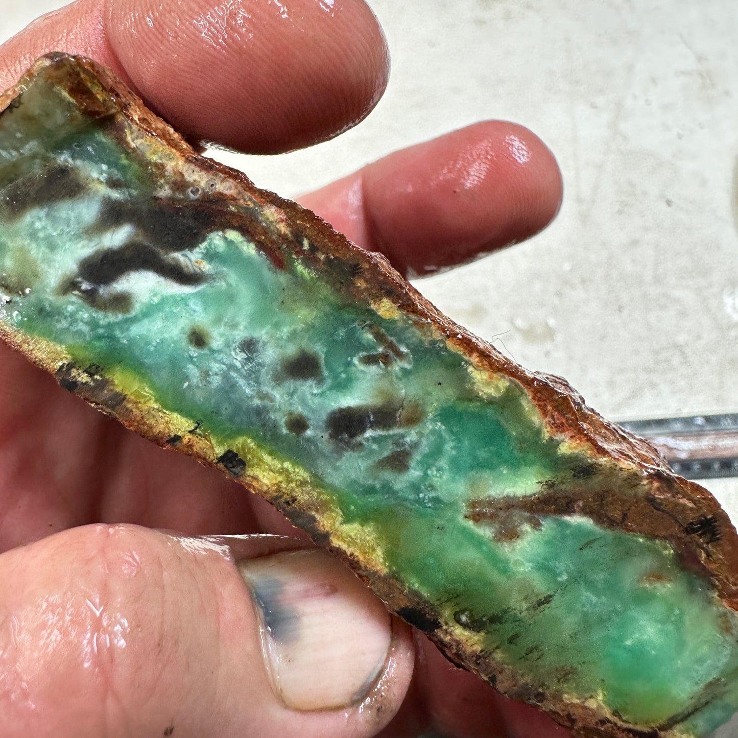 CHRYSOPRASE Faced Rough - 0.47 Pounds