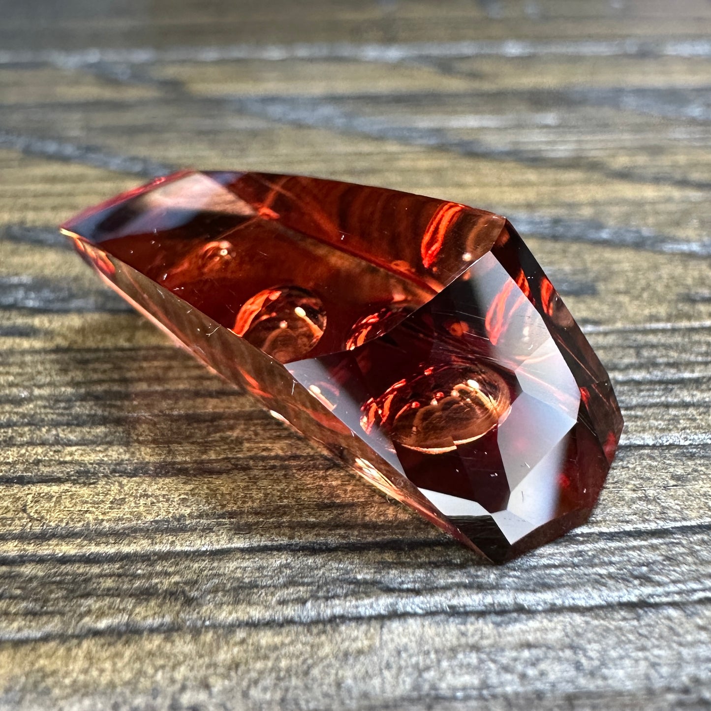 14.82ct Red OREGON SUNSTONE Faceted Stone SUN003