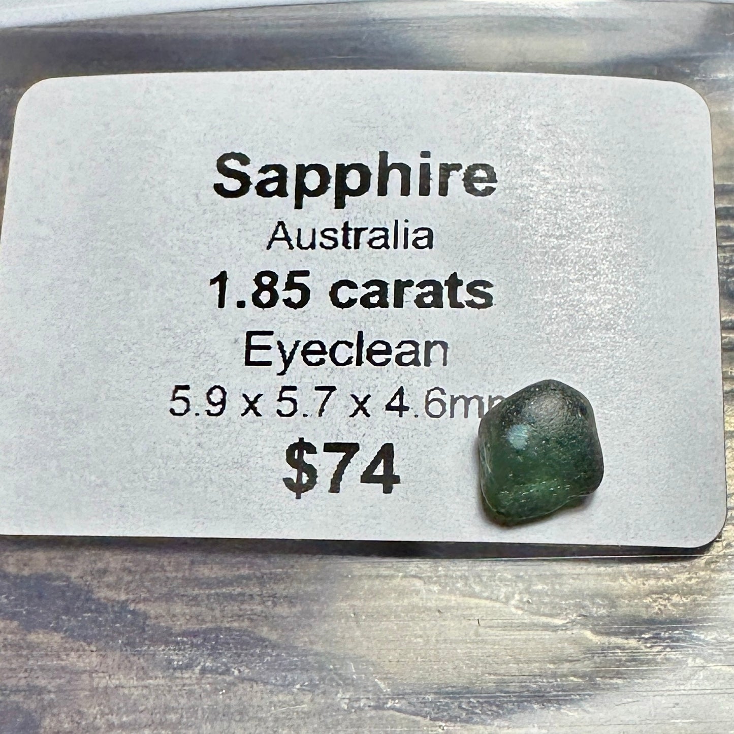 1.85ct AUSTRALIAN SAPPHIRE Facet Rough