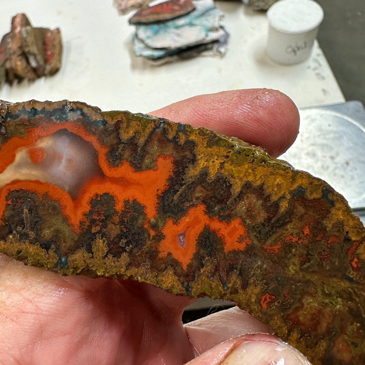 MOROCCAN SEAM AGATE Slab - 121 grams