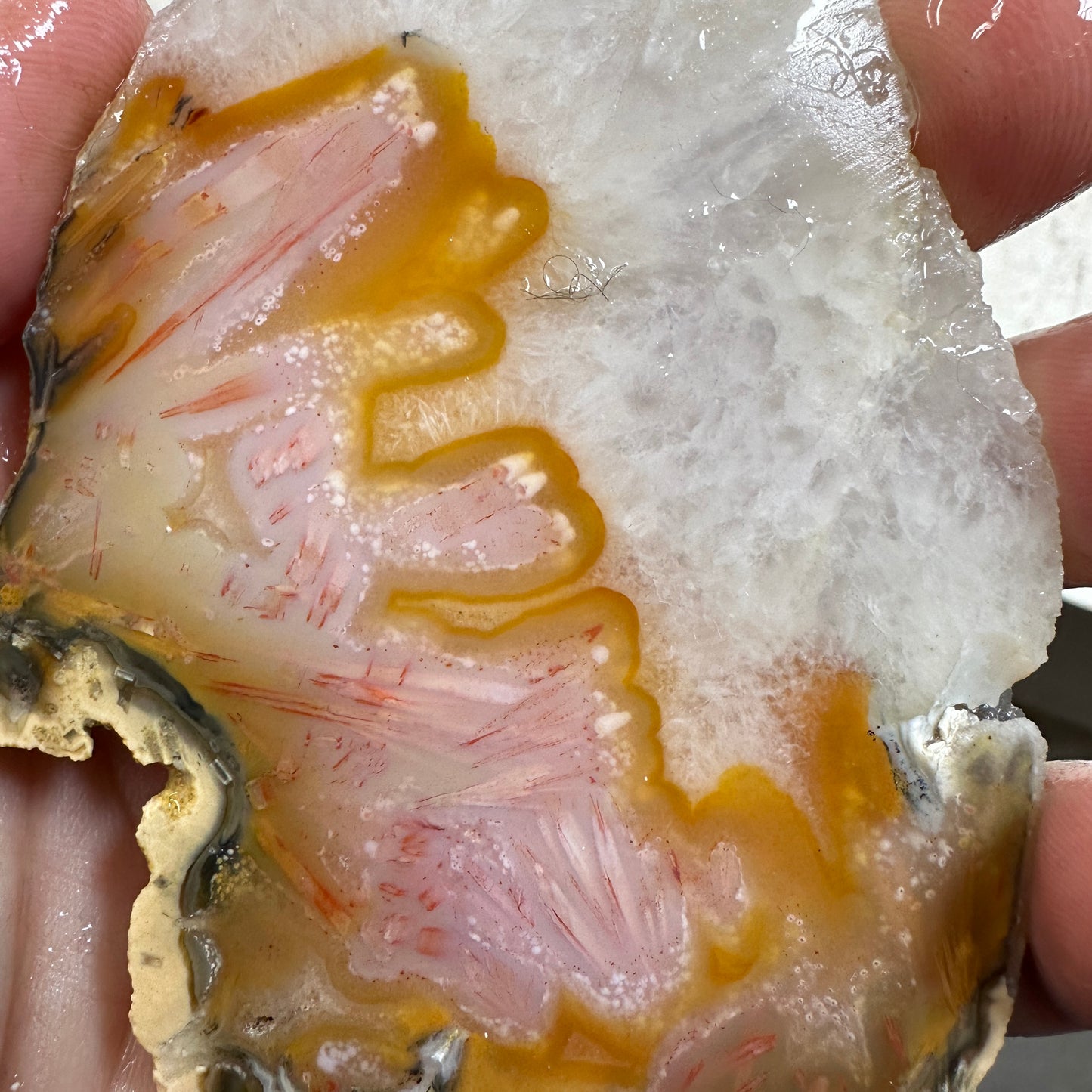 TUBE AGATE Slab - 109 grams