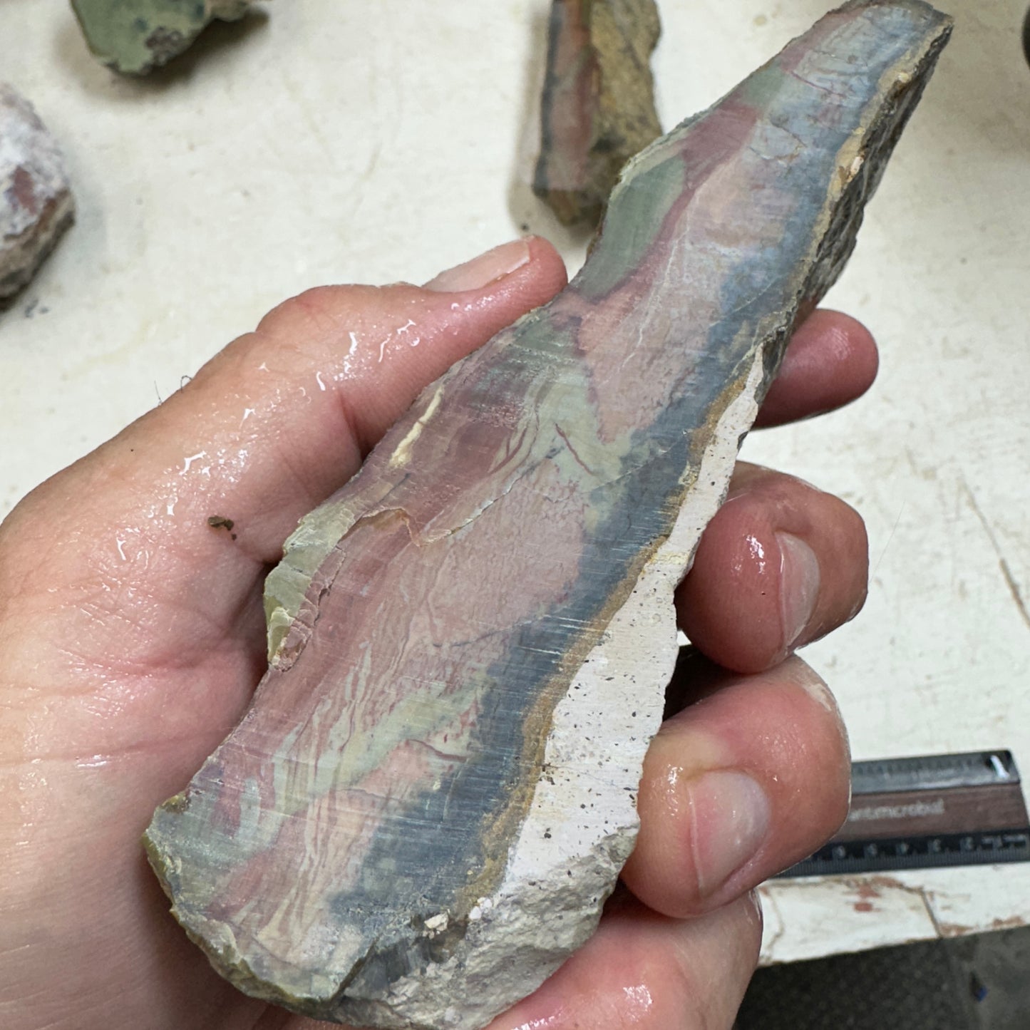 MORRISONITE JASPER Faced Rough - 0.86 Pounds