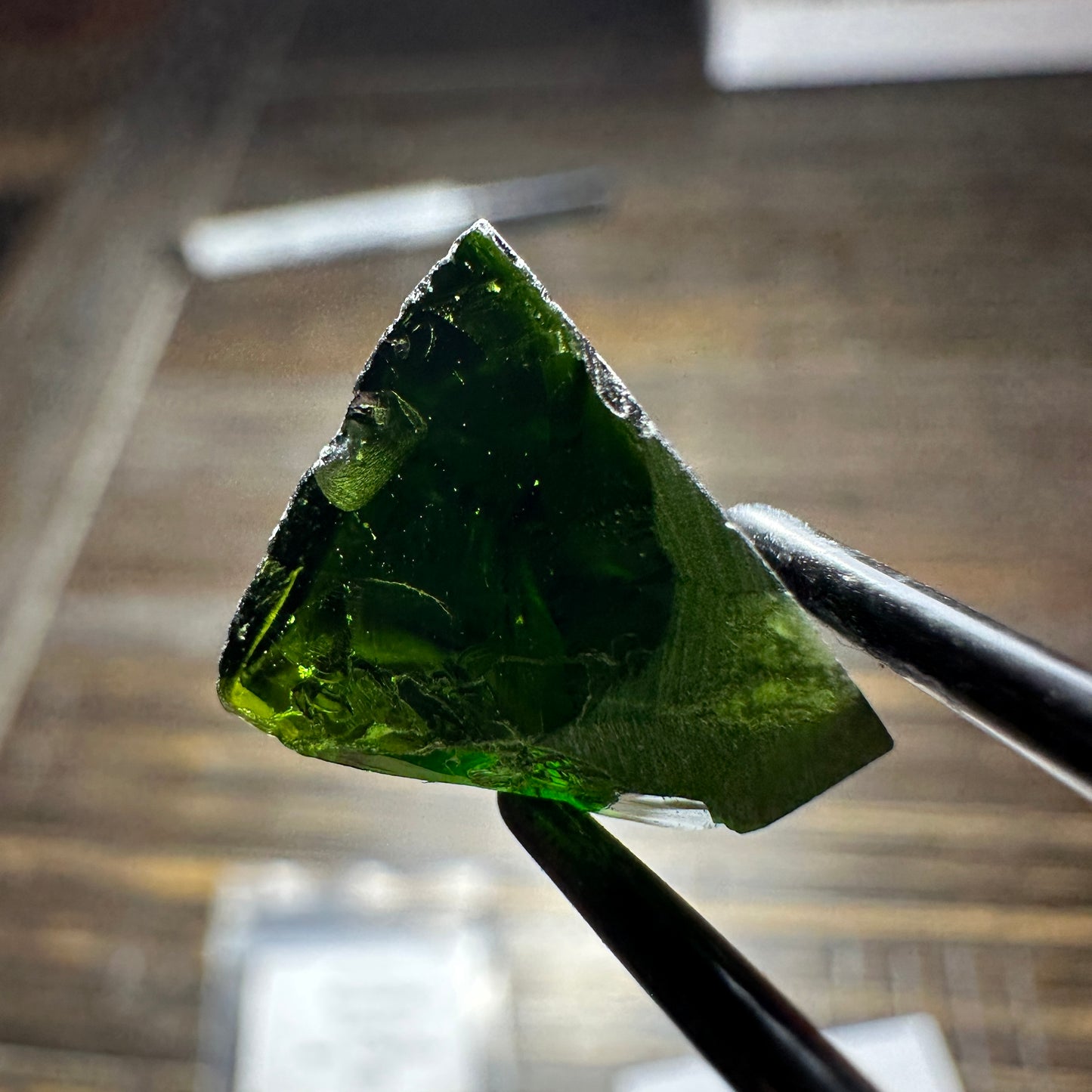 CHROME TOURMALINE 3pcs., 4.38g Facet Rough Parcel