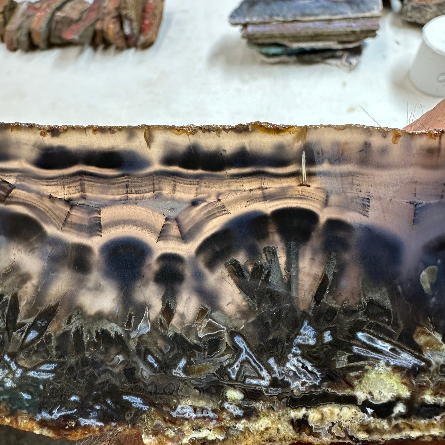 TURKISH STICK AGATE Slab - 235 grams