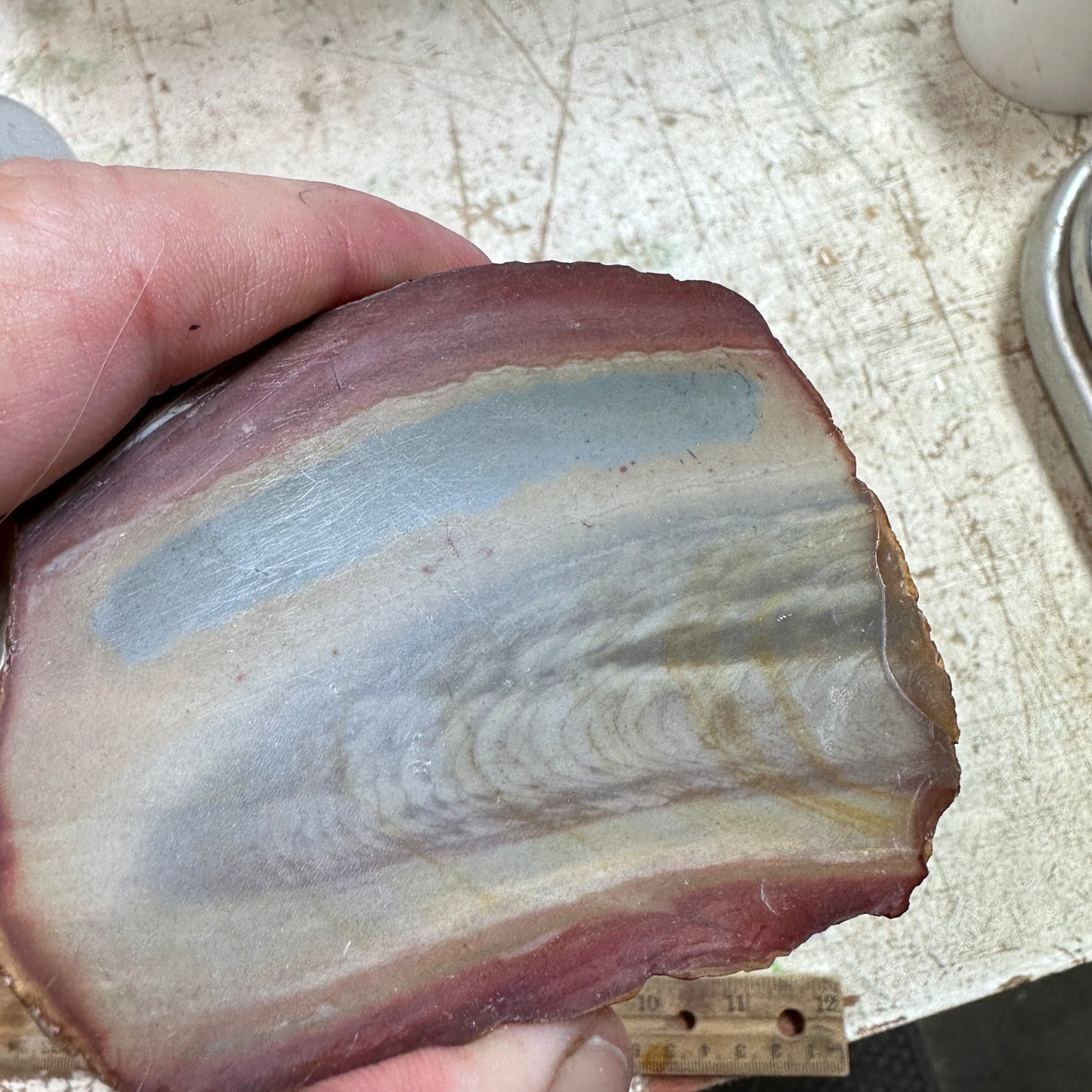 POLYCHROME JASPER Faced Rough - 0.88 Pounds