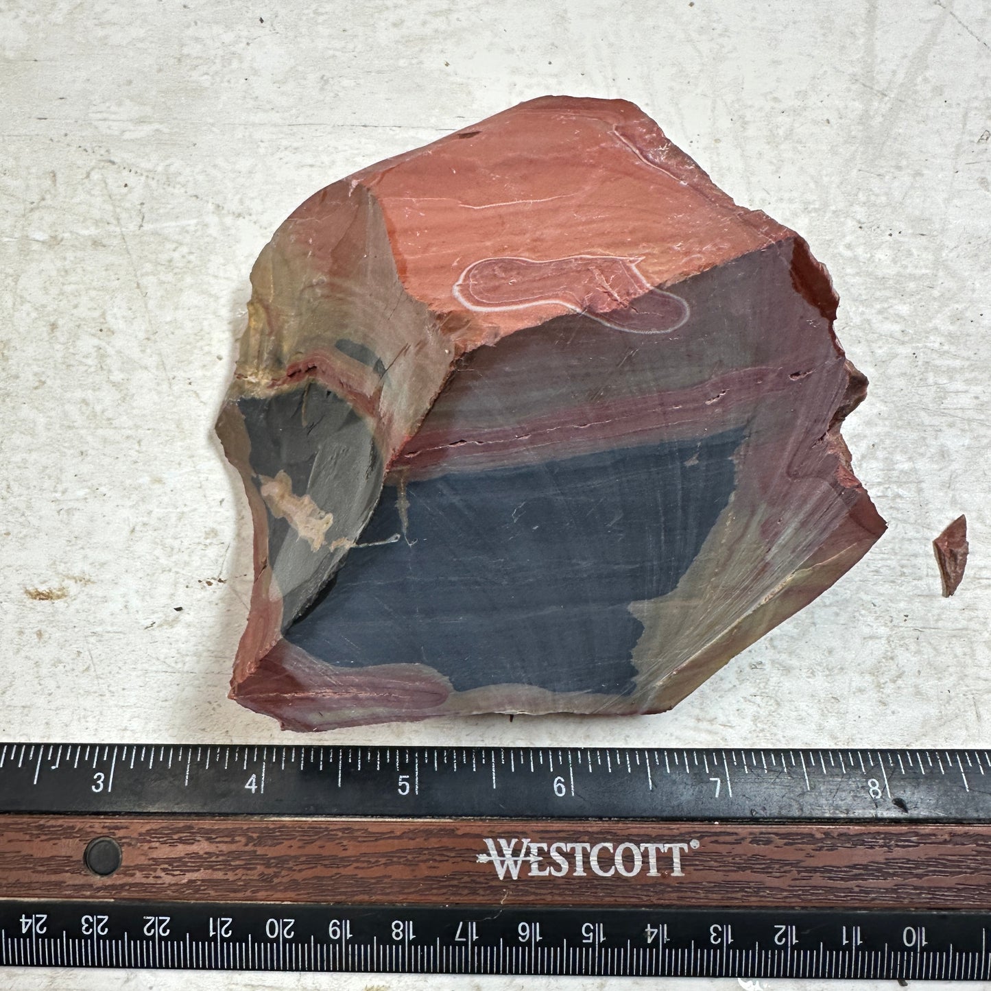 WINDY MOUNTAIN JASPER Faced Rough - 1.58 Pounds