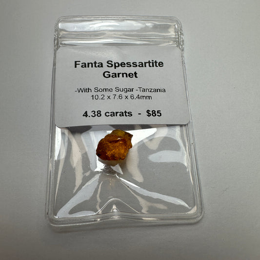 4.38ct FANTA SPESSARTITE GARNET Facet Rough