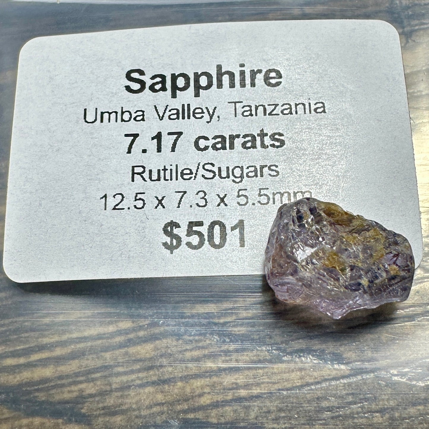 7.17ct UMBA SAPPHIRE Facet Rough