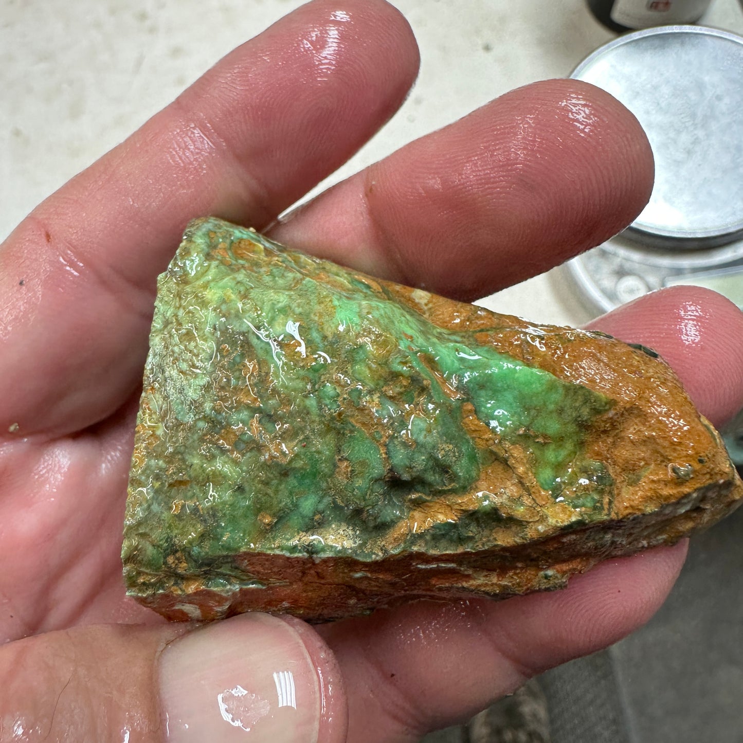 AUSTRALIAN VARISCITE Faced Rough - 77.1 grams