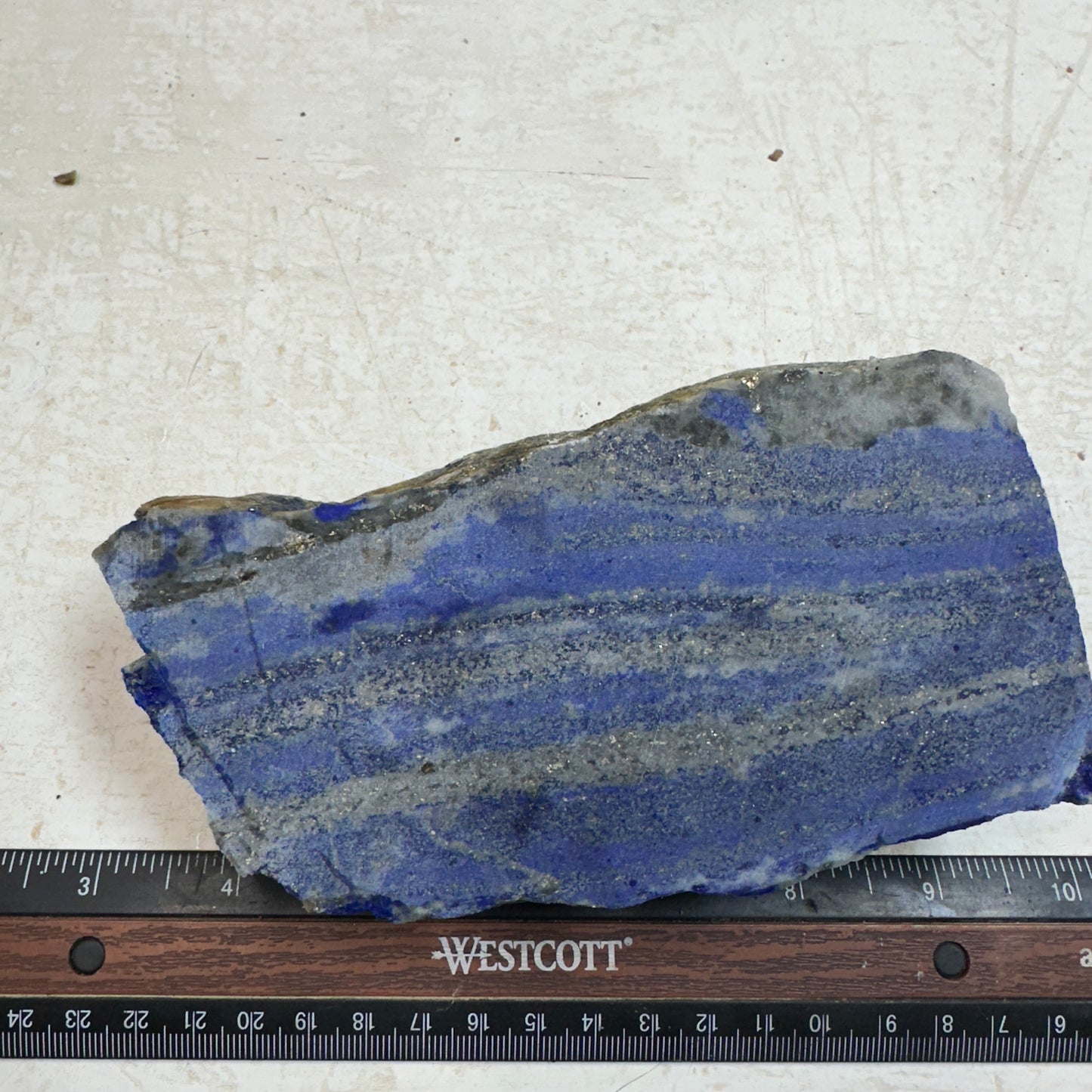 LAPIS LAZULI Faced End Cut Rough - 1.95 Pounds