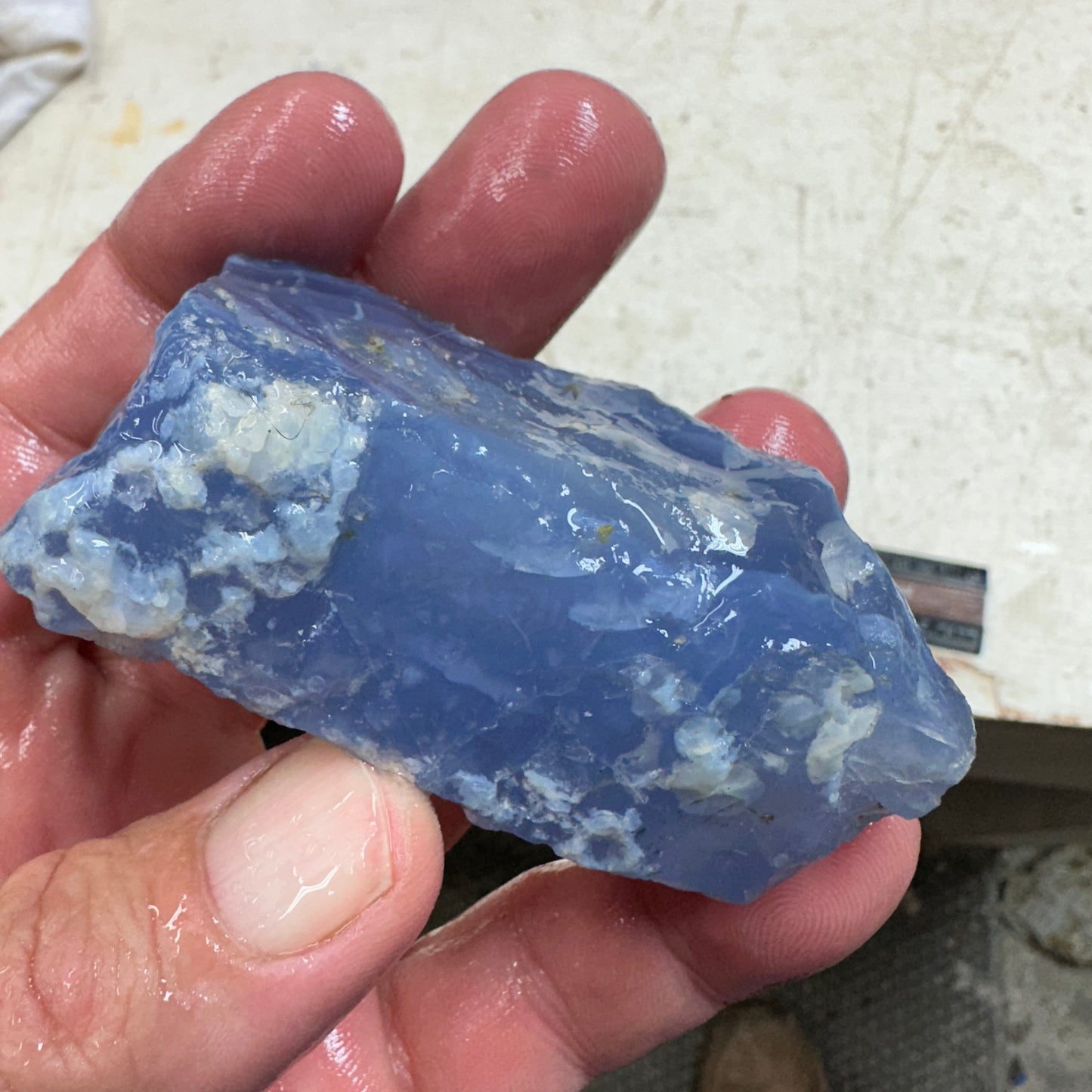 Ethiopian BLUE AGATE Rough - 162.8 grams