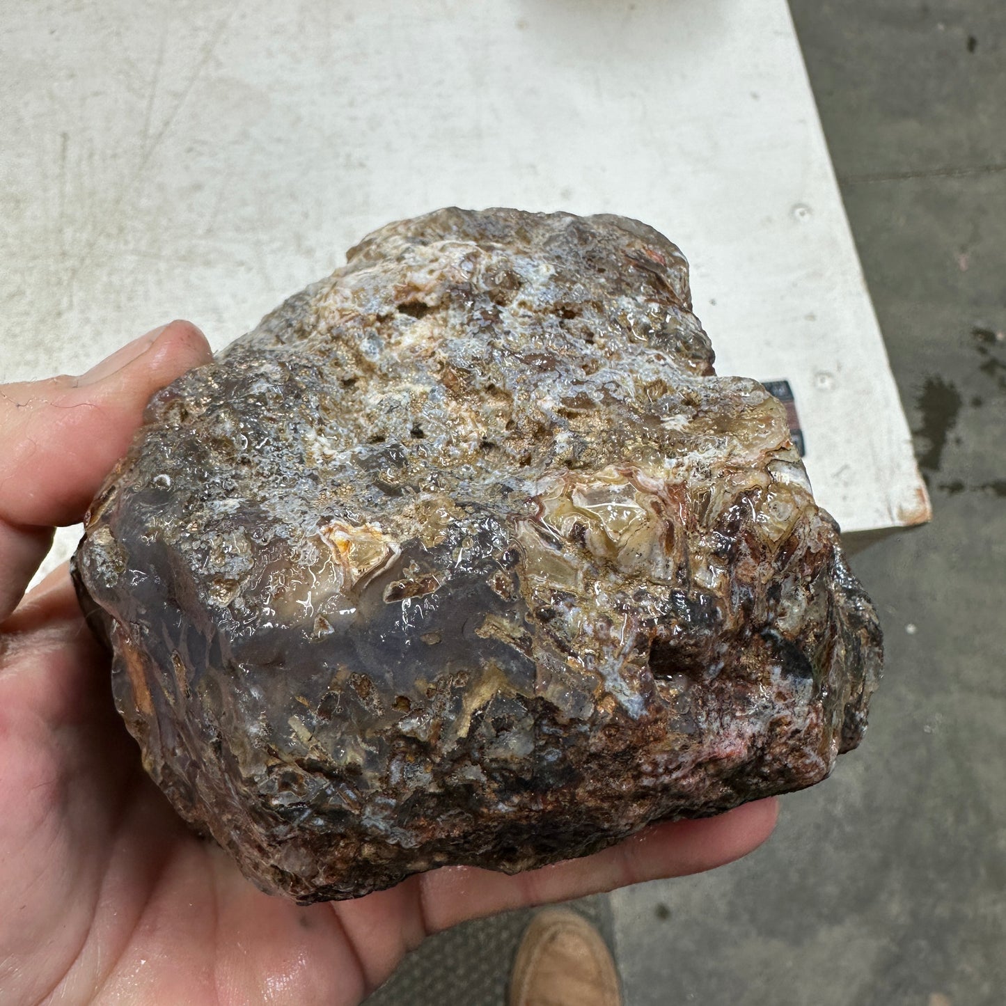 Turkish STICK AGATE Faced Rough - 2.66 Pounds