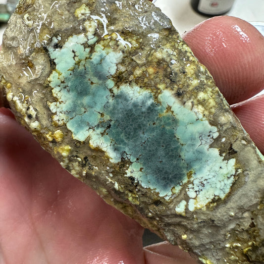 BROKEN ARROW VARISCITE Trimmed Rough Slab - 72 grams
