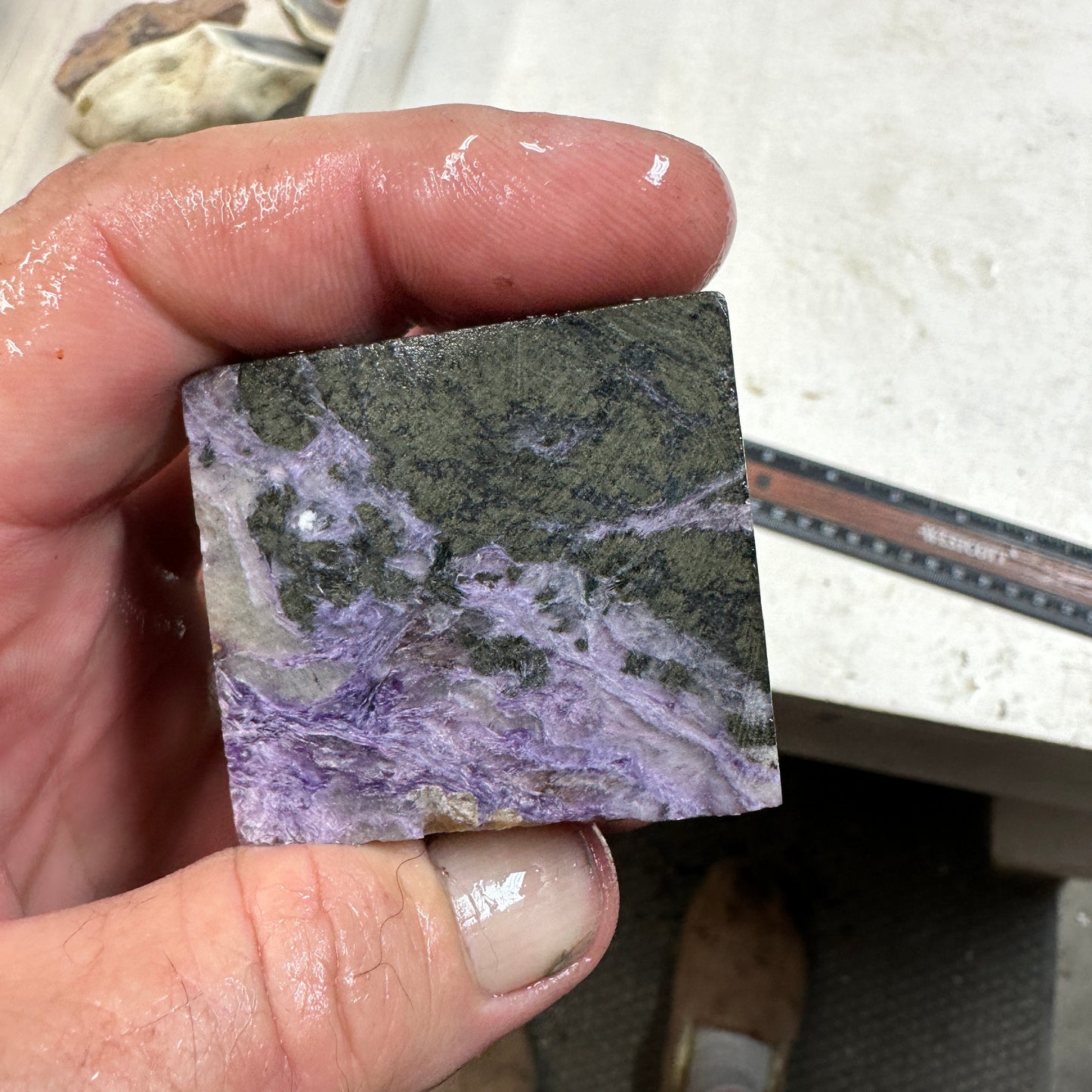 CHAROITE Blocked Rough - 0.48 Pounds