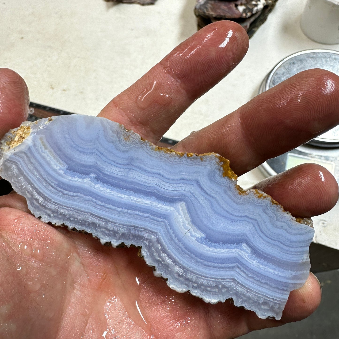 BLUE LACE AGATE Slab - 70 grams