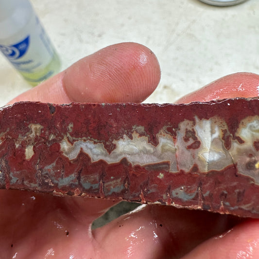 IDAHO WILDFIRE PLUME AGATE Faced Rough - 3.68oz