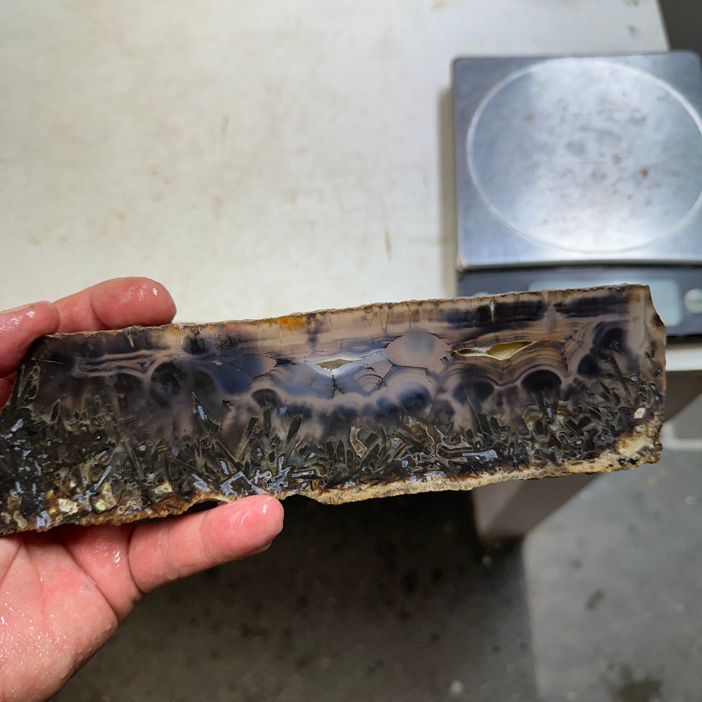 TURKISH STICK AGATE Slab - 256 grams