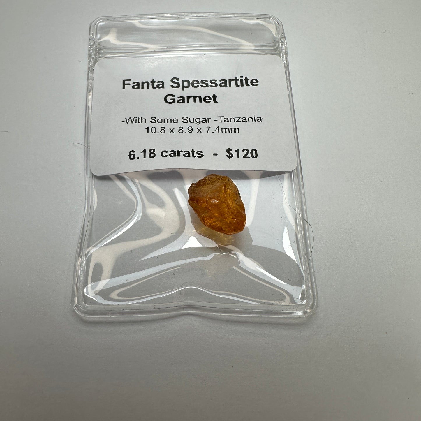 6.18ct FANTA SPESSARTITE GARNET Facet Rough