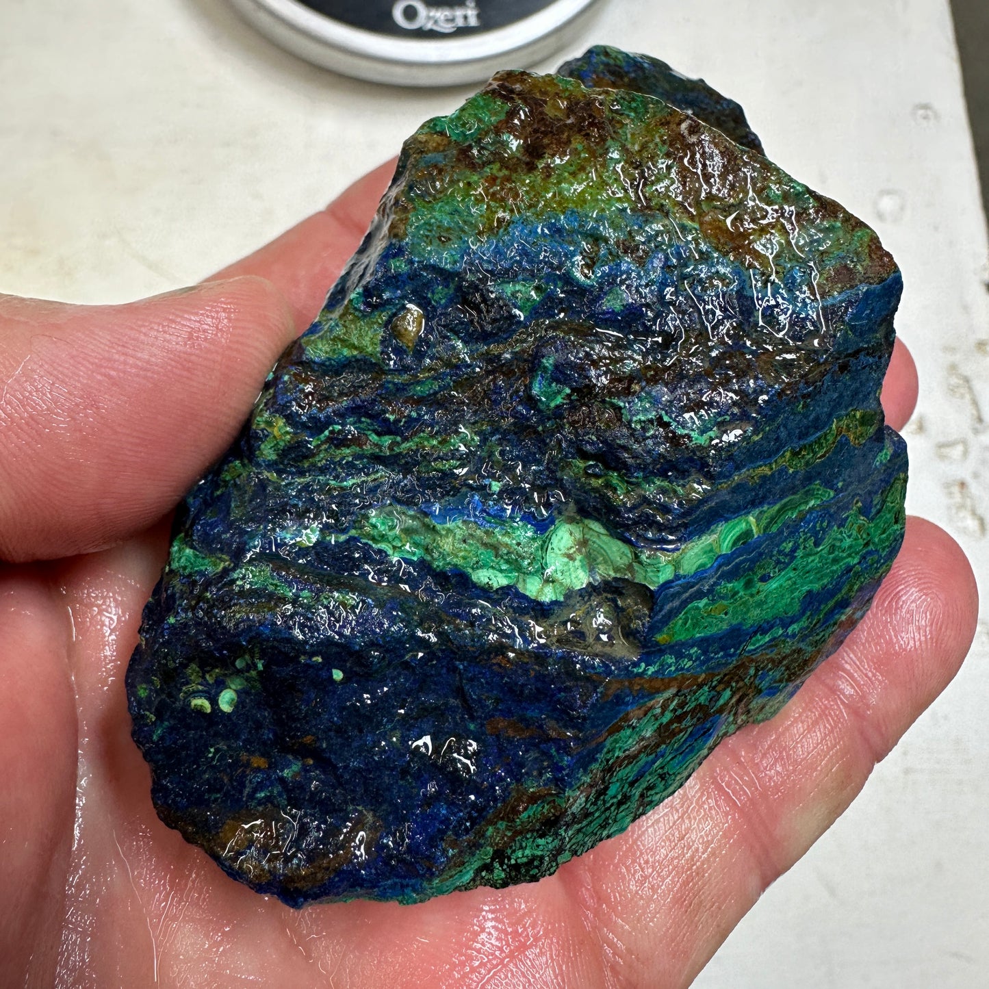 AZURITE MALACHITE Faced Rough - 400 grams