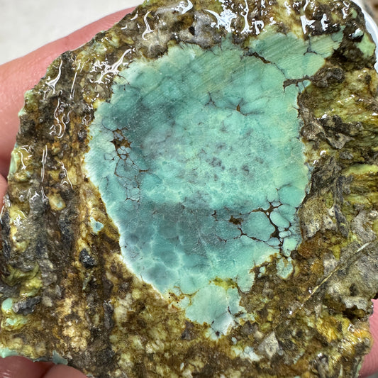 BROKEN ARROW VARISCITE Trimmed Rough Slab - 80 grams