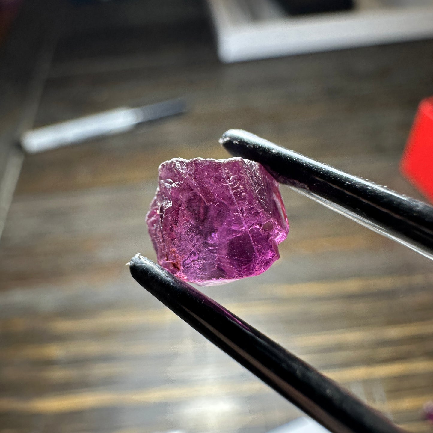 PURPLE RHODOLITE GARNET 4pcs., 3.27g Facet Rough Parcel