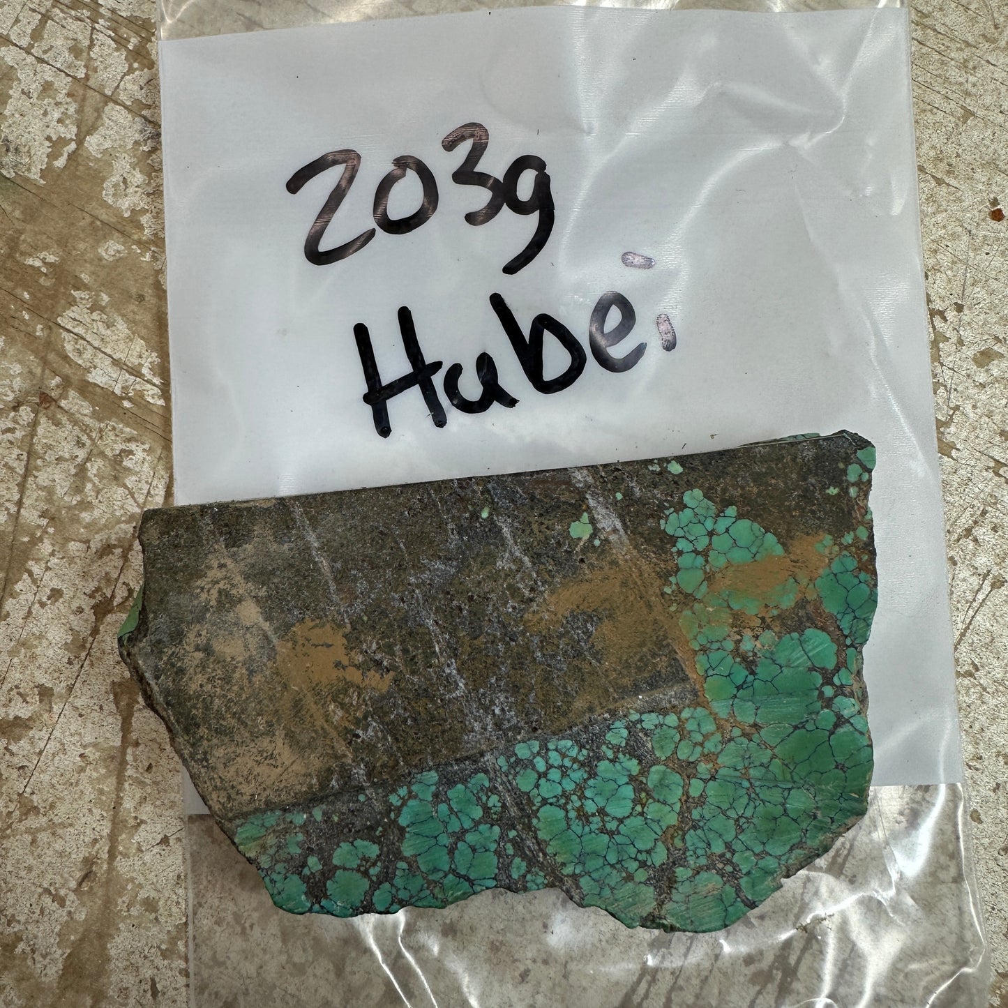 203 gram Hubei Turquoise rough