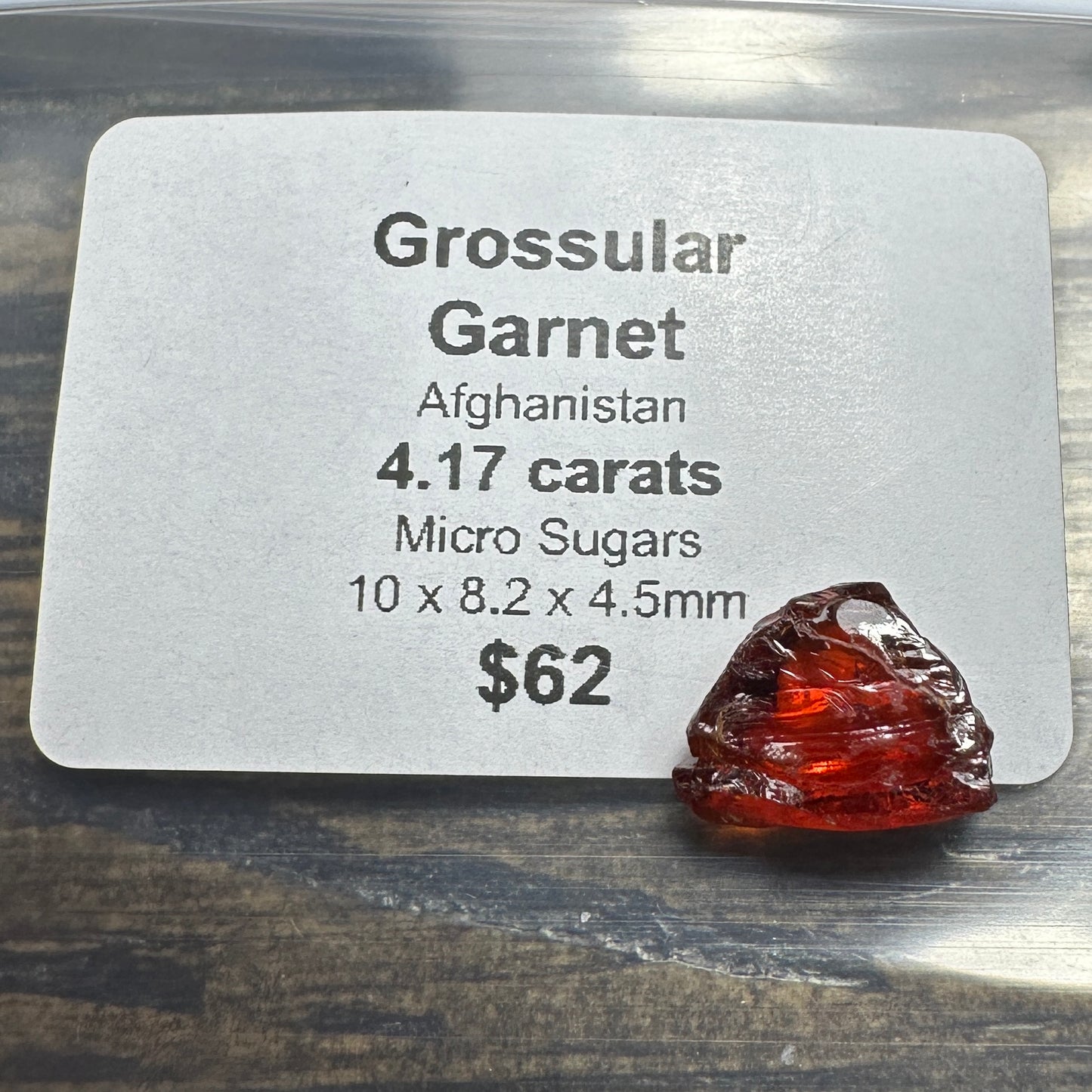 4.17ct GROSSULAR GARNET Facet Rough