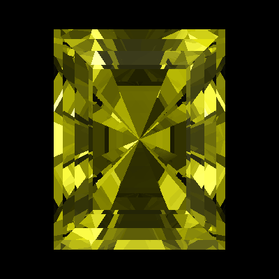 'LuAG Rectangle' Rectangle Cut Faceting Design
