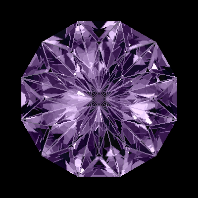 'Purple Sparkle Bomb' Complex Round Cut Faceting Design